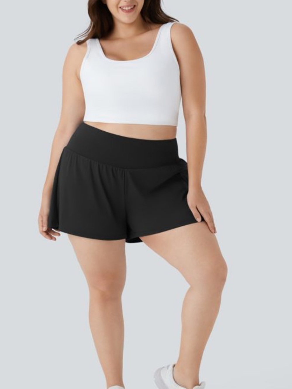 Halara High Waisted Back Pocket & Side Hidden Pocket 2-in-1 Yoga Plus Size Large